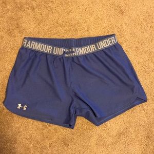 Under Armour running shorts (purple)